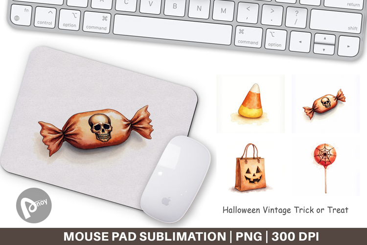 Halloween Vintage Treats Mouse Pad