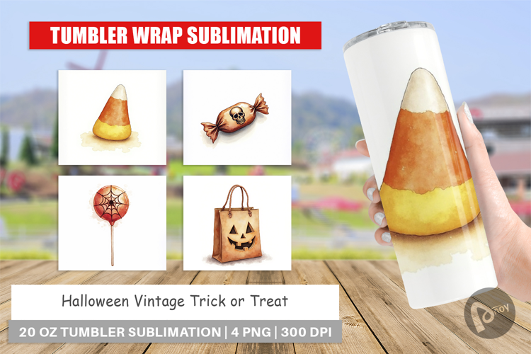 Halloween Vintage Treats Tumbler