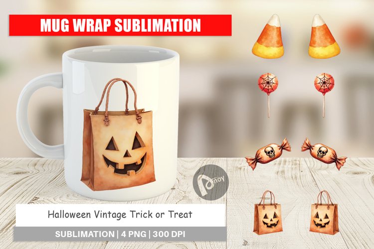 Halloween Vintage Treats Mug Wrap