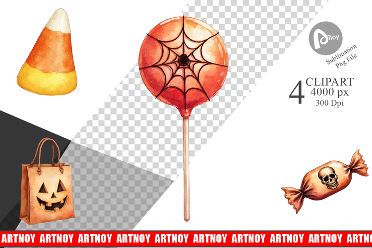 Halloween Vintage Treats Clipart