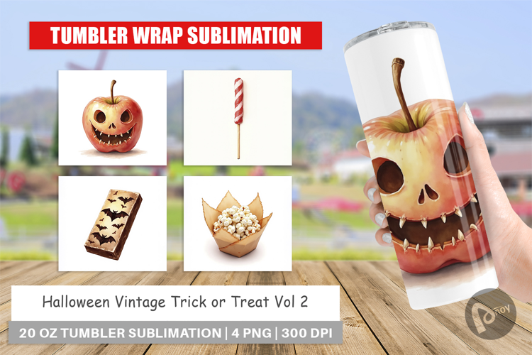 Halloween Vintage Treats Tumbler