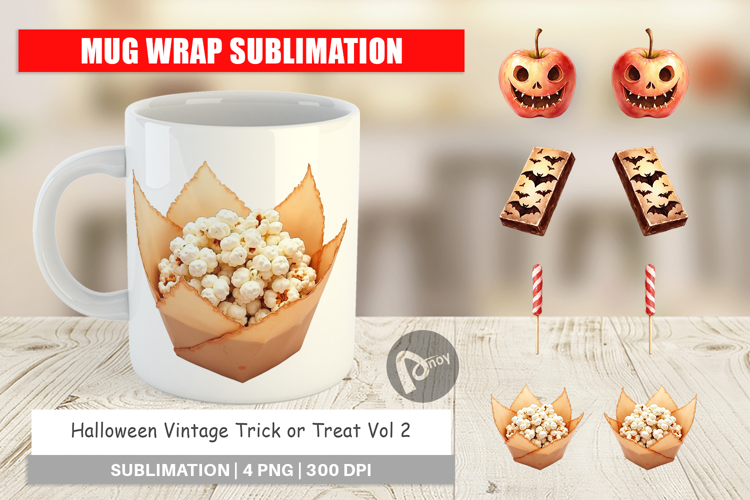 Halloween Vintage Treats Mug Wrap