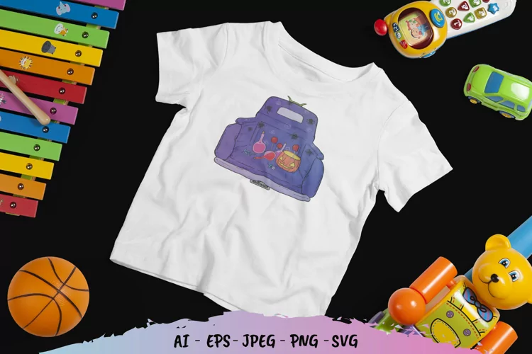 Halloween Vintage Truck Watercolor Set