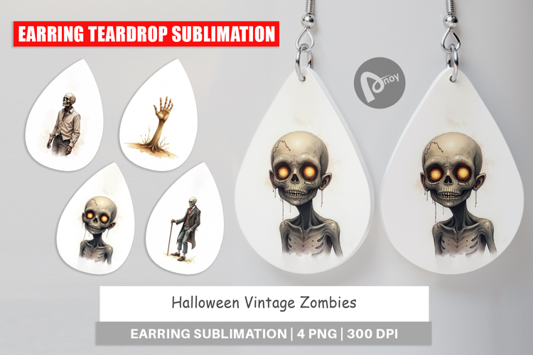 Halloween Vintage Zombies Earring