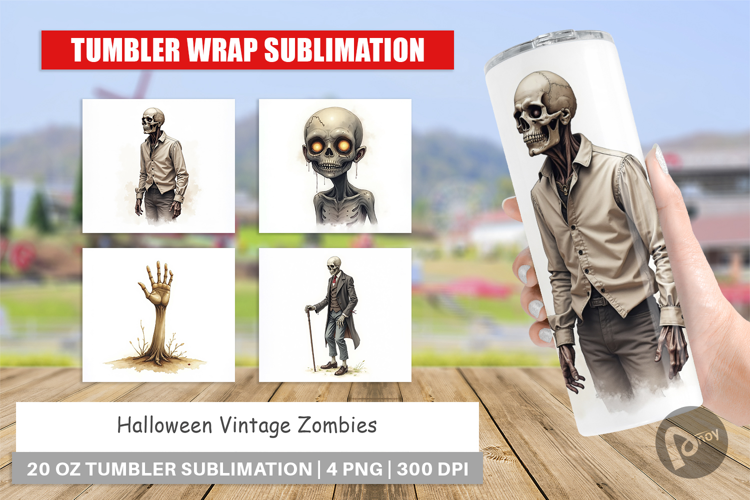 Halloween Vintage Zombies Tumbler
