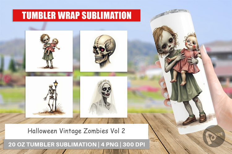 Halloween Vintage Zombies Tumbler