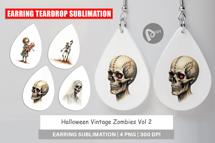 Halloween Vintage Zombies Earring