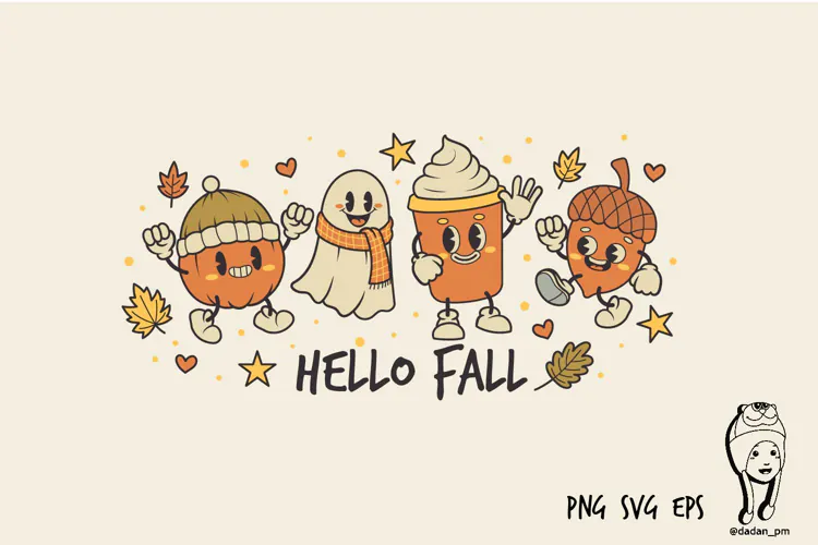 Hello Fall Cute Vintage