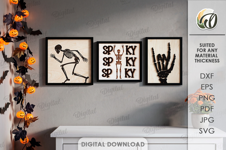 Halloween Wall Signs Laser Cut. Halloween Wall Decor SVG