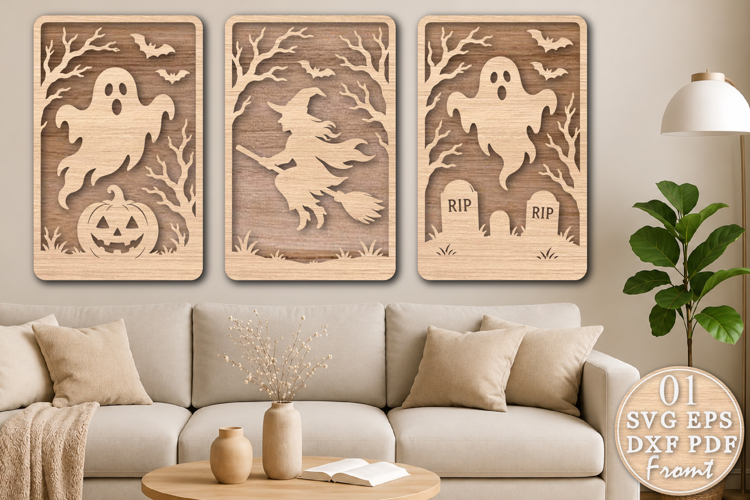 Halloween Wall Art SVG Laser Cut