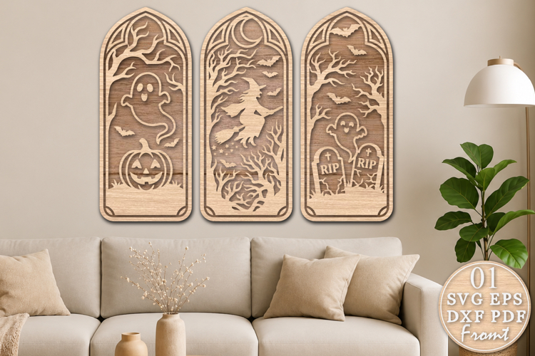 Halloween Wall Art SVG Laser Cut