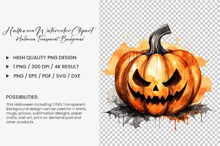 halloween watercolor sublimation