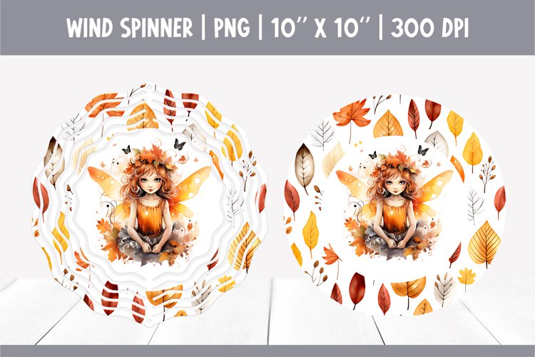 Halloween Watercolor Wind Spinner Sublimation Fairy
