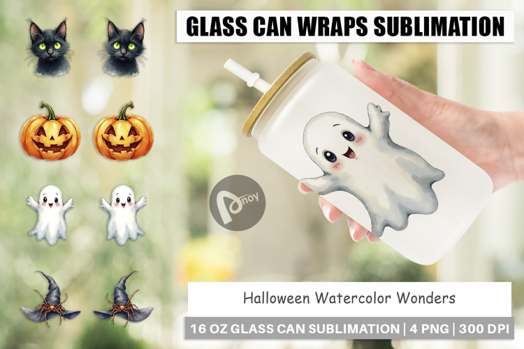 Halloween Wonders Glass Can