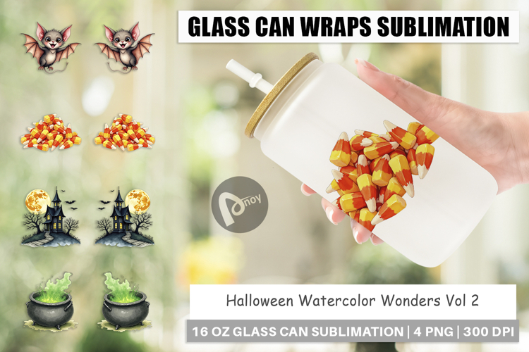 Halloween Wonders Glass Can