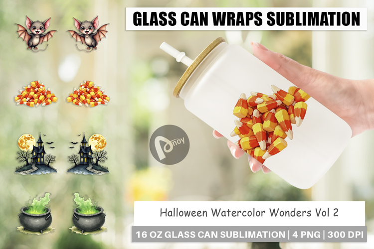 Halloween Wonders Glass Can