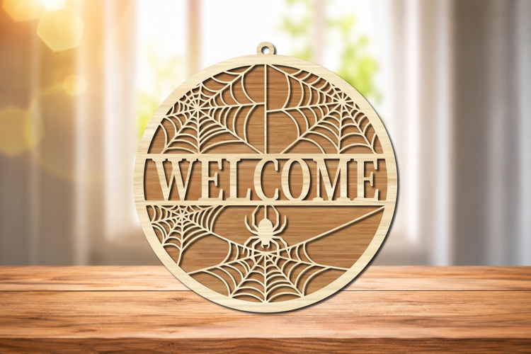 Halloween Welcome Sign Laser Cut SVG