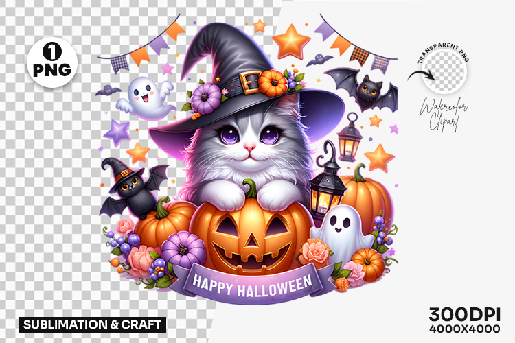 Halloween Cat Clipart Image 24