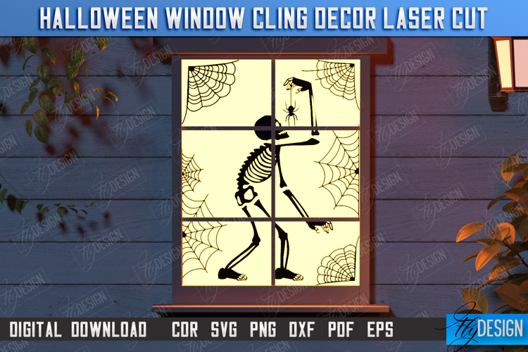 Halloween Window Cling Décor Laser Cut | Seasonal Home Décor