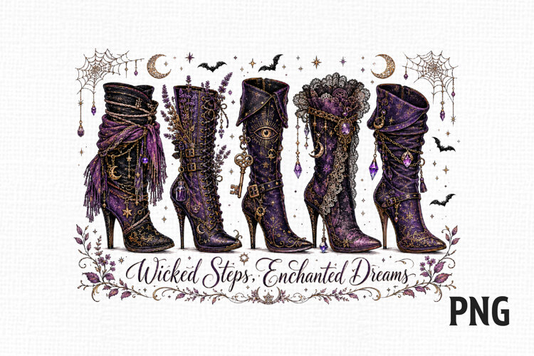 Halloween Witch Boots PNG example image 1
