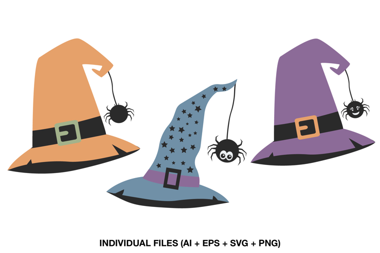 Halloween Witch Hat Clipart, Cute Spooky Hat PNG SVG