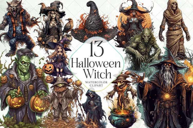 Halloween Witch Sublimation Clipart