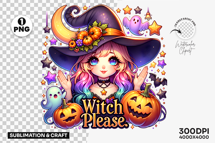 Cute Witch Clipart Image 4