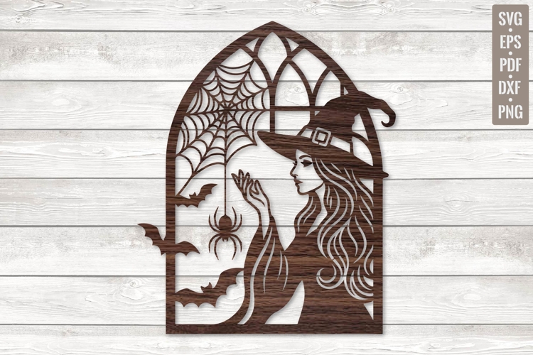 Halloween Witch & Spider SVG