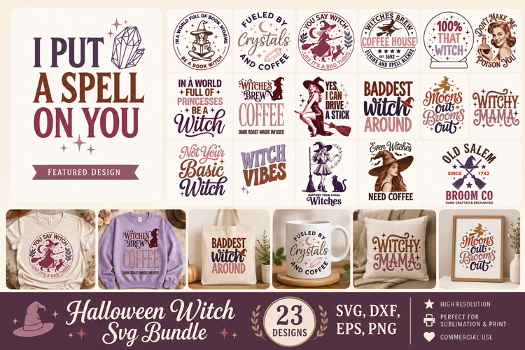 Silhouette Witch Clipart Image 4