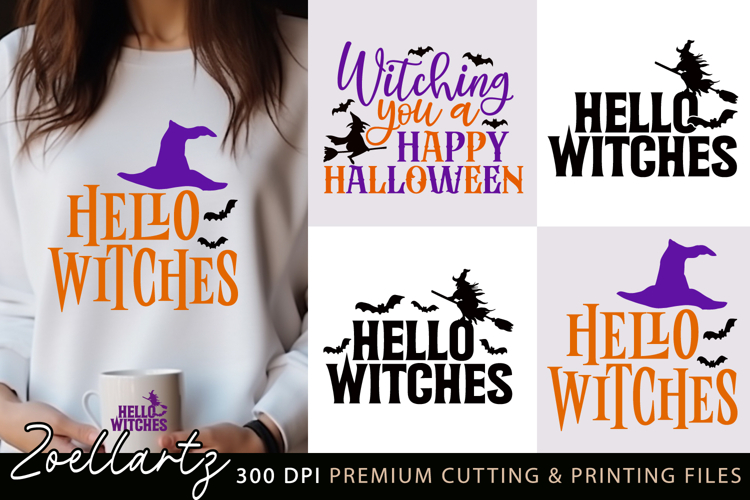 Halloween Witches SVG Cut Files Spooky Halloween T-shirt Mug