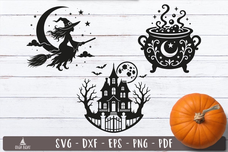 Haunted House Silhouette Image 8