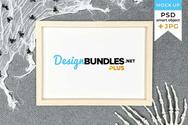 Halloween sign mockup | Frame mockup Halloween