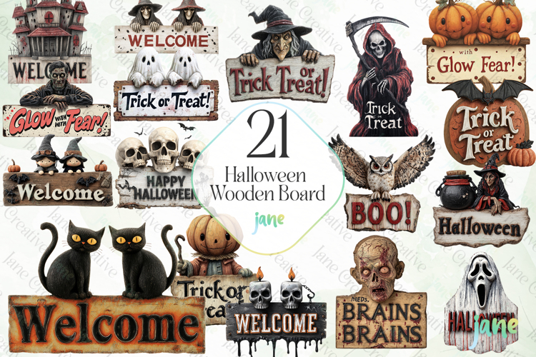 Halloween Wooden Board Sublimation