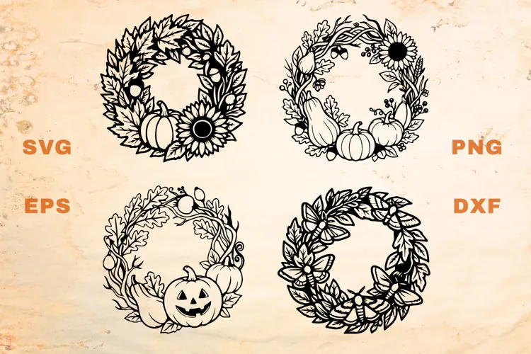 Halloween Gothic Wreaths SVG