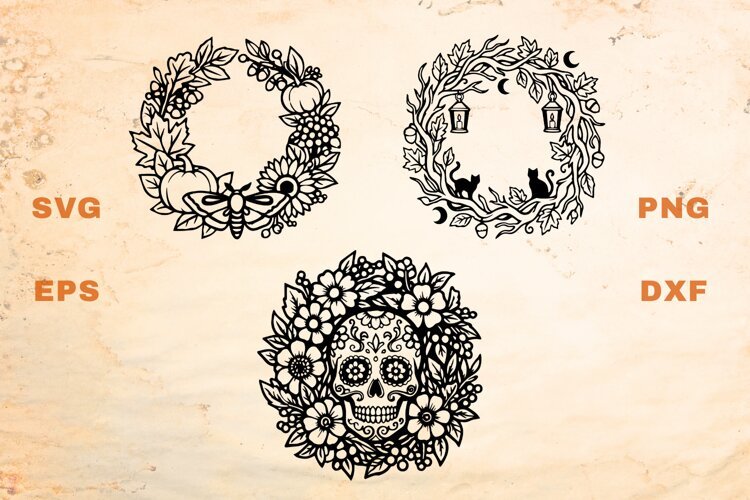 Halloween Wreaths and Medallion example image 1