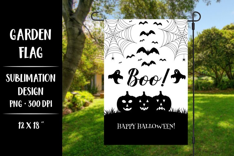 Halloween garden flag sublimation design HGF06 DIGITAL example image 1