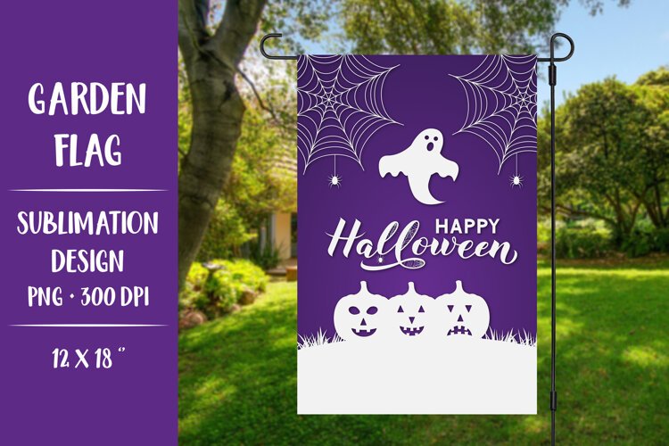 Halloween garden flag sublimation design HGF07 example image 1