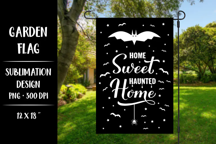 Halloween garden flag sublimation design HGF08 DIGITAL PURCH