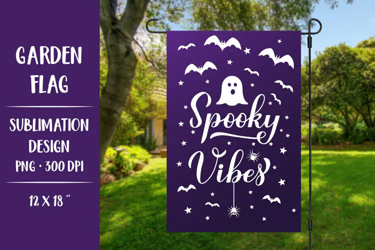 Halloween garden flag sublimation design HGF09