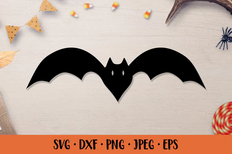 Halloween bat silhouette. Halloween SVG cut file 01