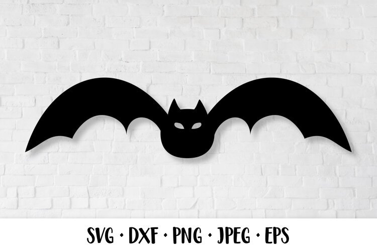Halloween bat silhouette. Halloween SVG cut file 02 example image 1