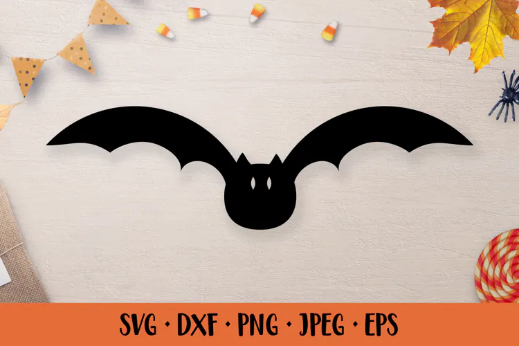 Halloween bat silhouette. Halloween SVG cut file 05