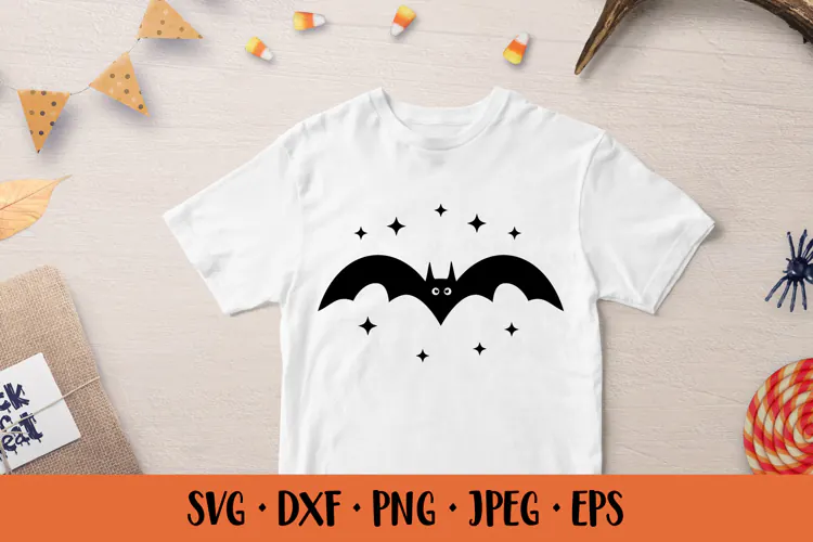 Halloween bat silhouette. Halloween SVG cut file 06