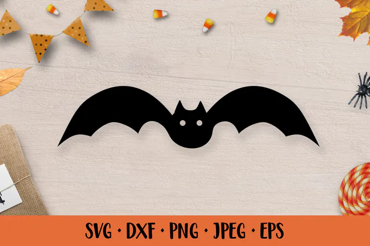 Halloween bat silhouette. Halloween SVG cut file 07