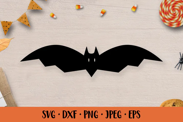 Halloween bat silhouette. Halloween SVG cut file 08