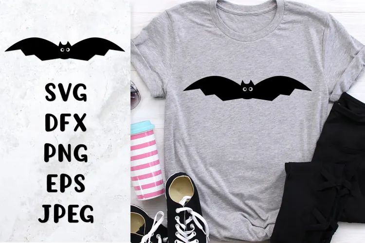 Halloween bat silhouette. Halloween SVG cut file 09