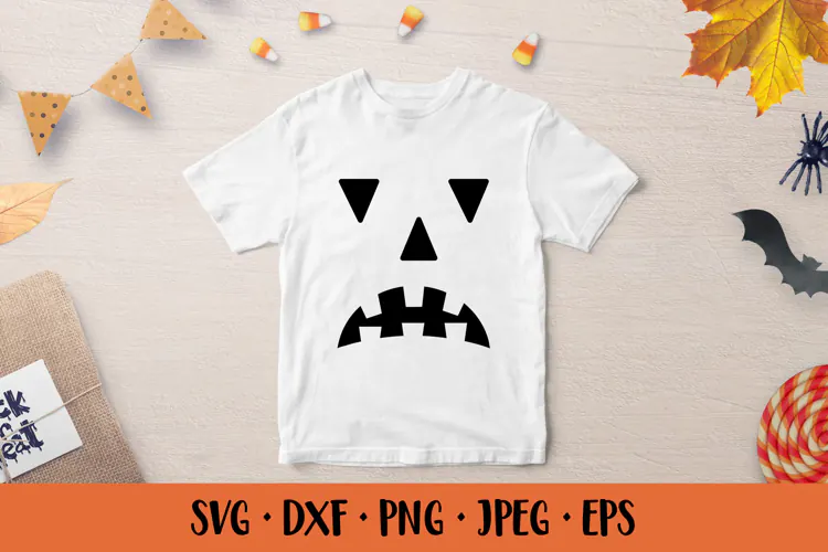 Halloween Pumpkin Face SVG. Scary Jack o Lantern 001