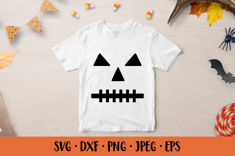 Halloween Pumpkin Face SVG. Angry Jack o Lantern 007