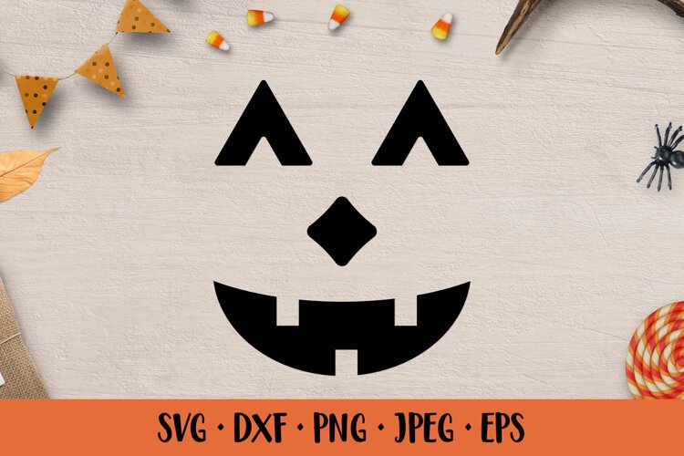 Halloween Pumpkin Face SVG. Laughing Jack o Lantern 012 example image 1