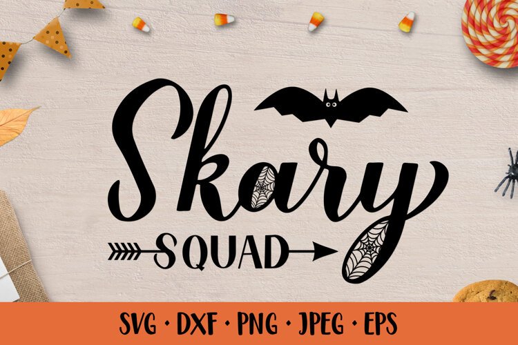 Scary squad SVG cut file. Funny Halloween quote shirt design example image 1